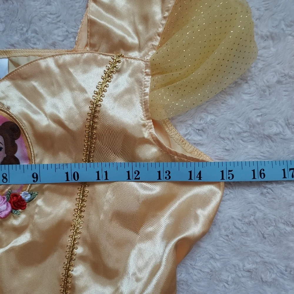 Disney's Belle Shiny Gold Fairy Princess Ballgown Dress Up youth 9/10 Party